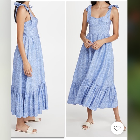 Jonathan Simkhai Georgia Linen Bustier Midi Dress - Picture 3 of 3